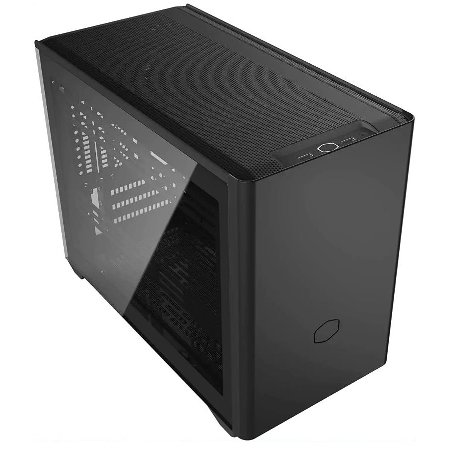  Mini-Tower Case: MasterBox NR200P - Black<br>2x 120mm PWM Fans,2x USB 3.2, Tempered Glass Side Panel + Solid Side Panel, 100mm Riser Cable Included, Supports: mini-ITX/mini-DTX  
